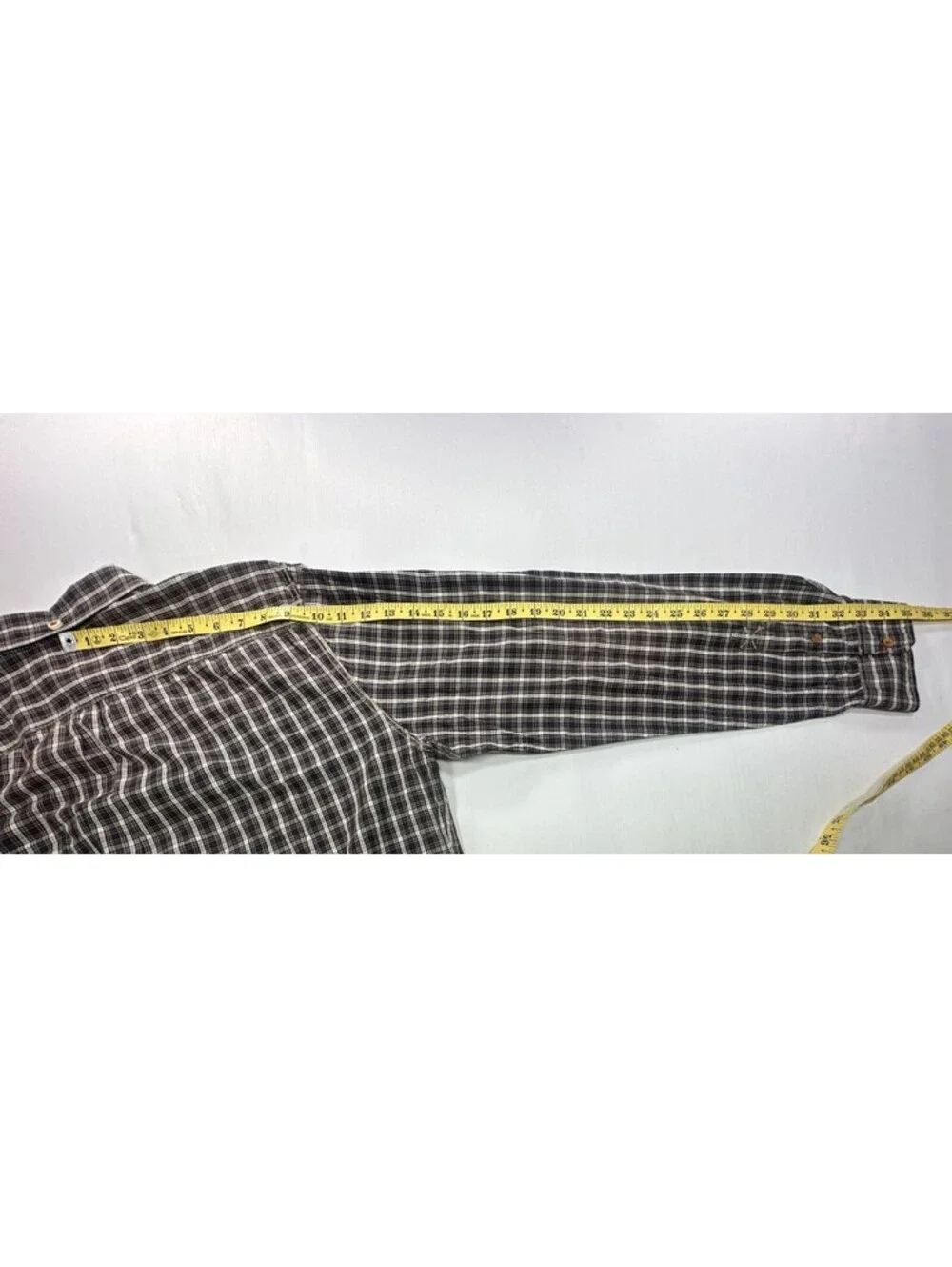 Banana Republic Vintage Check Pocket Button Up Brown Mens L